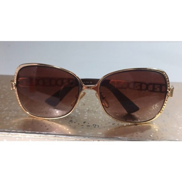 Vintage Fendi Gold Logo Chain Women's Sunglasses With Swarovski Crystals  FS478R - Picture 5 of 16